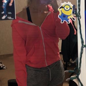 neon full zip hoodie